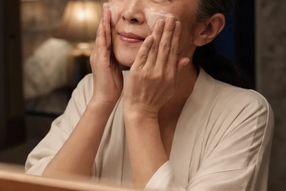 Hochwertige Beauty-Inszenierung zu Auswahlkriterien für Gesichtsmaske bei ersten Fältchen