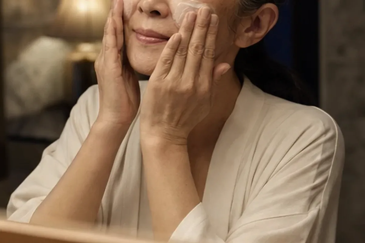 Authentischer Wohlfühlmoment passend zum Beauty-Thema Hyaluron-Serum für fettige Haut