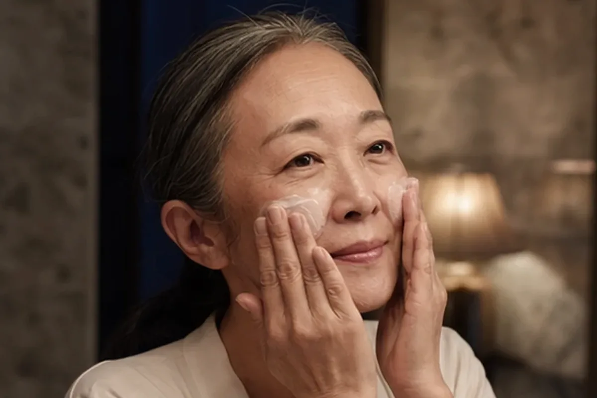Authentischer Wohlfühlmoment passend zum Beauty-Thema Niacinamid-Serum bei Rötungen