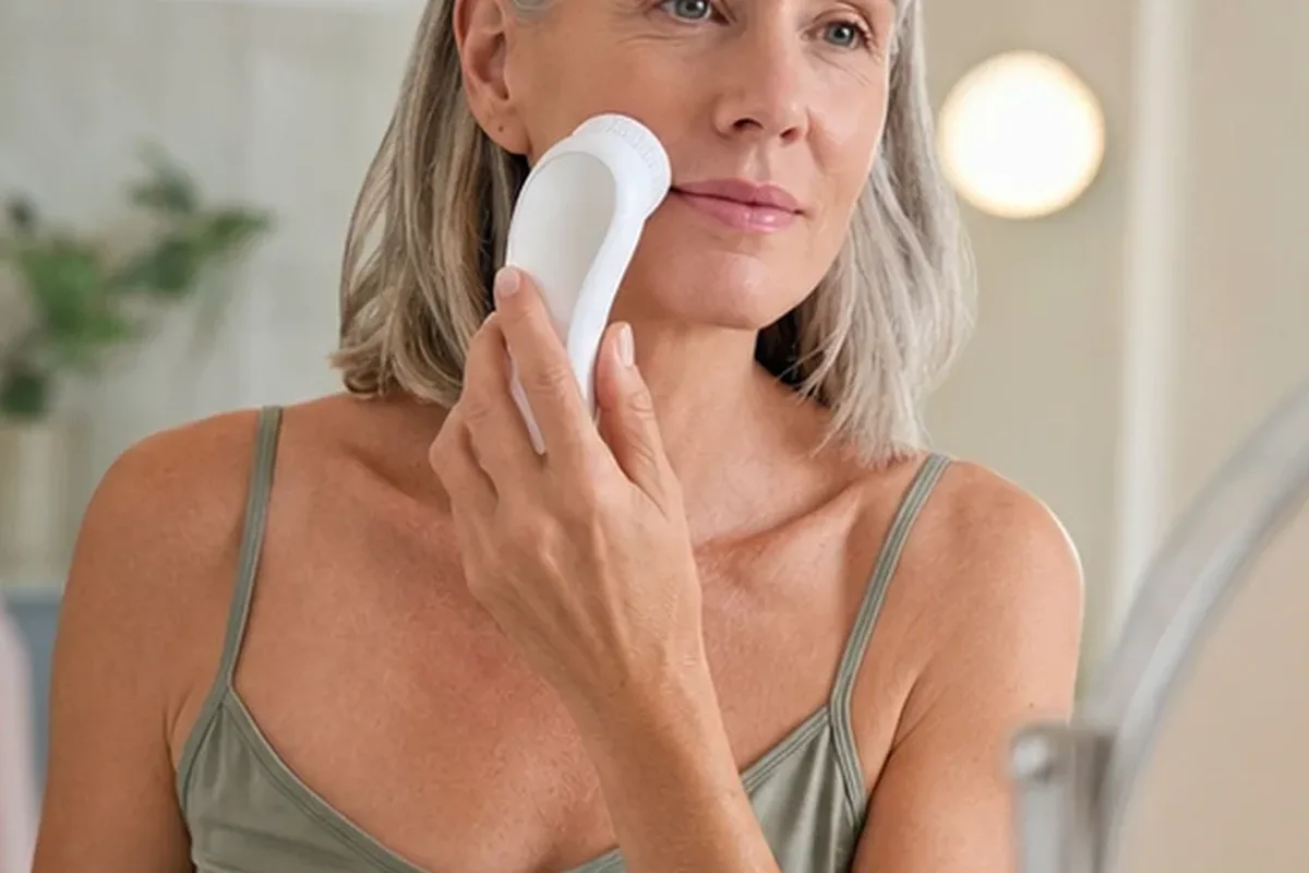 Redaktionelle Detailaufnahme zur Orientierung bei LED-Gesichtsmaske bei wenig Zeit