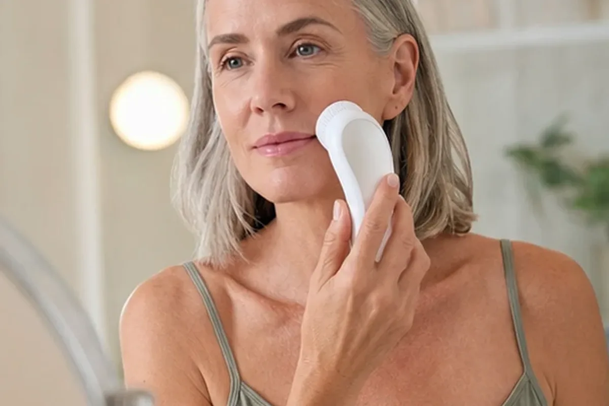 Redaktioneller Beauty-Moment zur Ausgangslage bei Mikrostrom-Gerät bei wenig Zeit