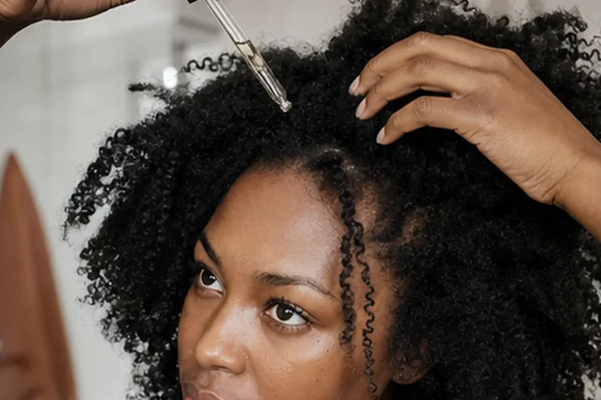 Redaktioneller Beauty-Moment zur Ausgangslage bei Haarmaske bei Frizz
