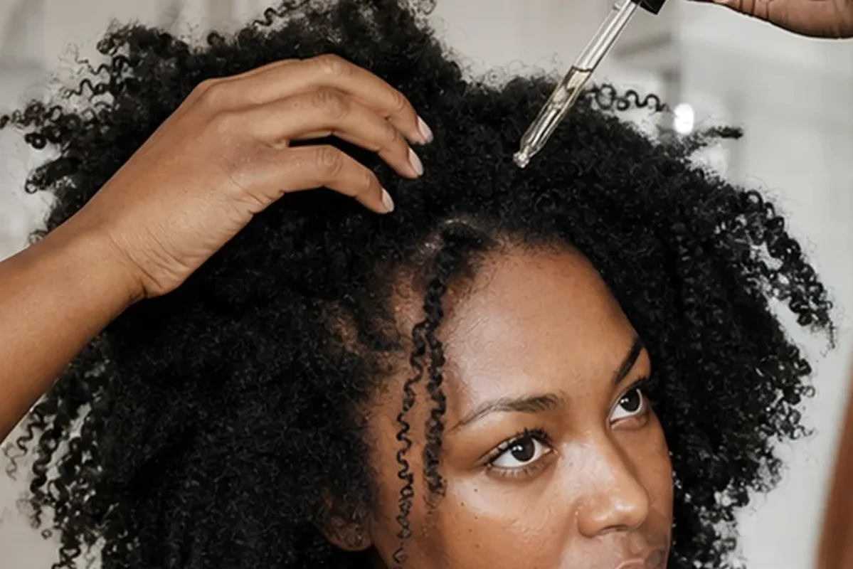 Emotionaler und authentischer Anwendungsmoment rund um Lockencreme für feines Haar