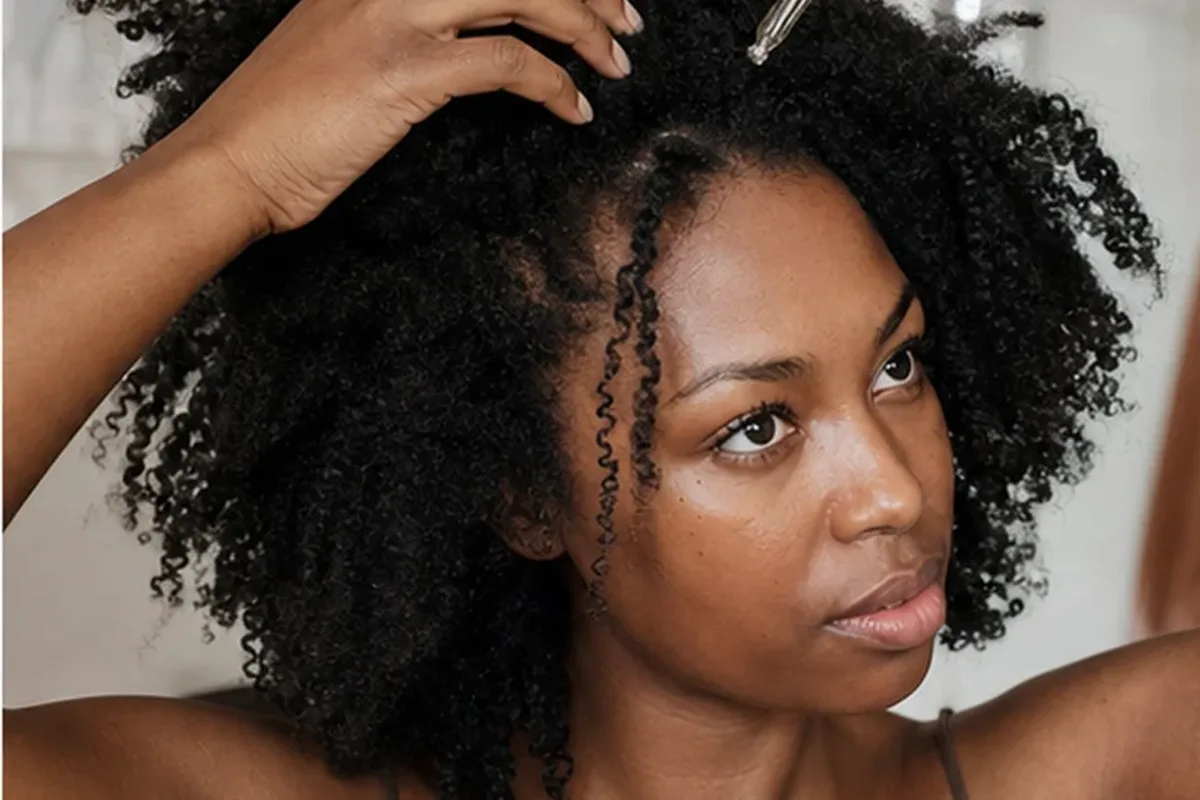 Authentischer Wohlfühlmoment passend zum Beauty-Thema Trockenshampoo für lockiges Haar