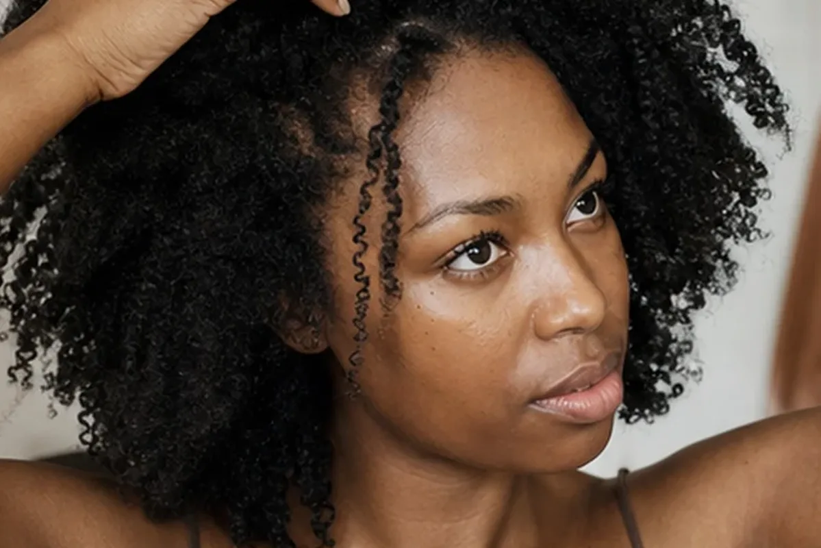 Authentische Beauty-Routine passend zum Thema Lockencreme für trockenes Haar