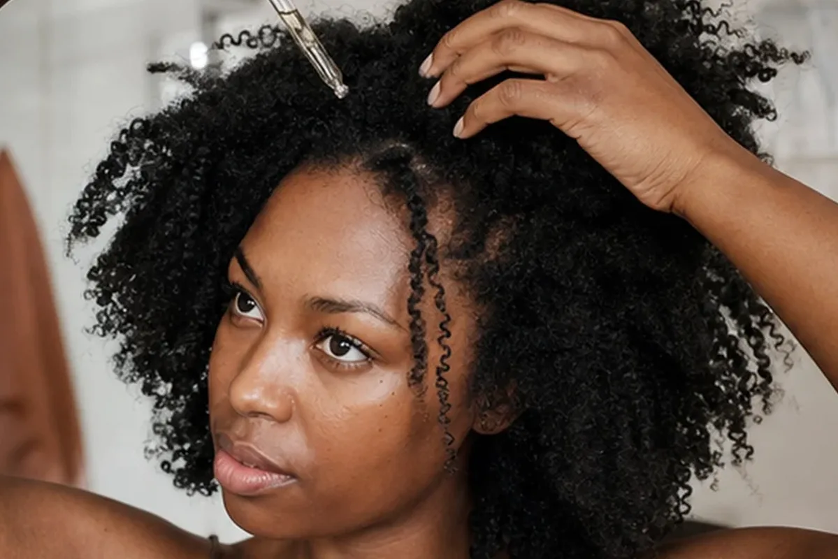 Redaktionelle Detailaufnahme zur Orientierung bei Conditioner für lockiges Haar