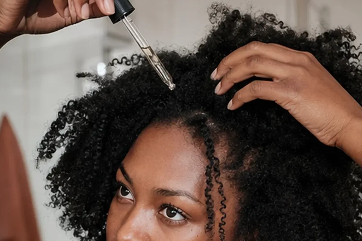Redaktionelle Detailaufnahme zur Orientierung bei Haarmaske für strapaziertes Haar
