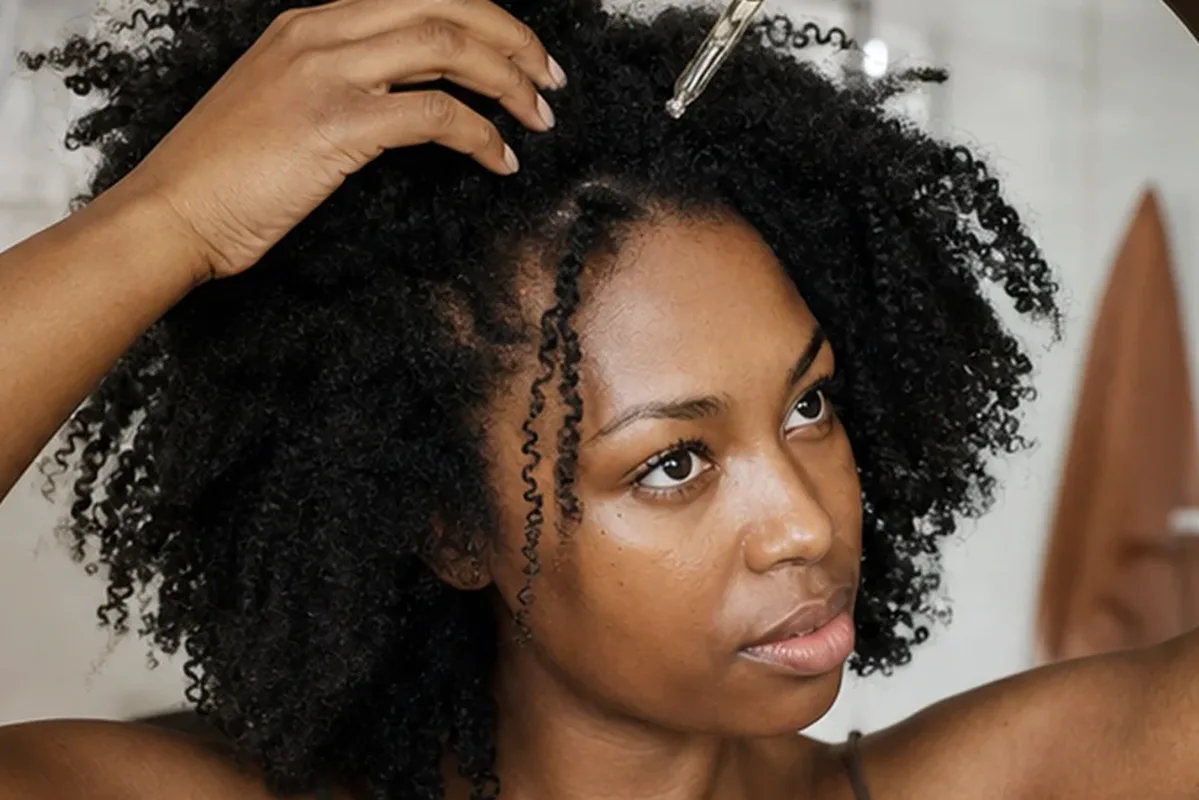 Authentischer Wohlfühlmoment passend zum Beauty-Thema Silbershampoo für trockenes Haar