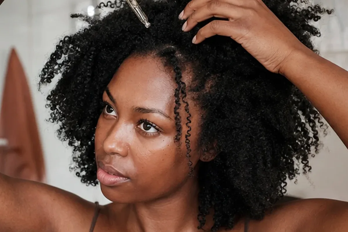 Redaktioneller Beauty-Moment zur Ausgangslage bei Mildes Shampoo bei Frizz