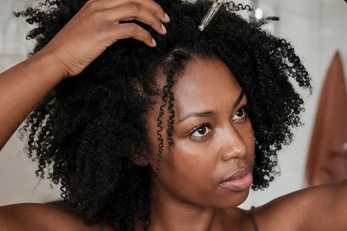 Authentischer Wohlfühlmoment passend zum Beauty-Thema Lockengel bei Haarbruch