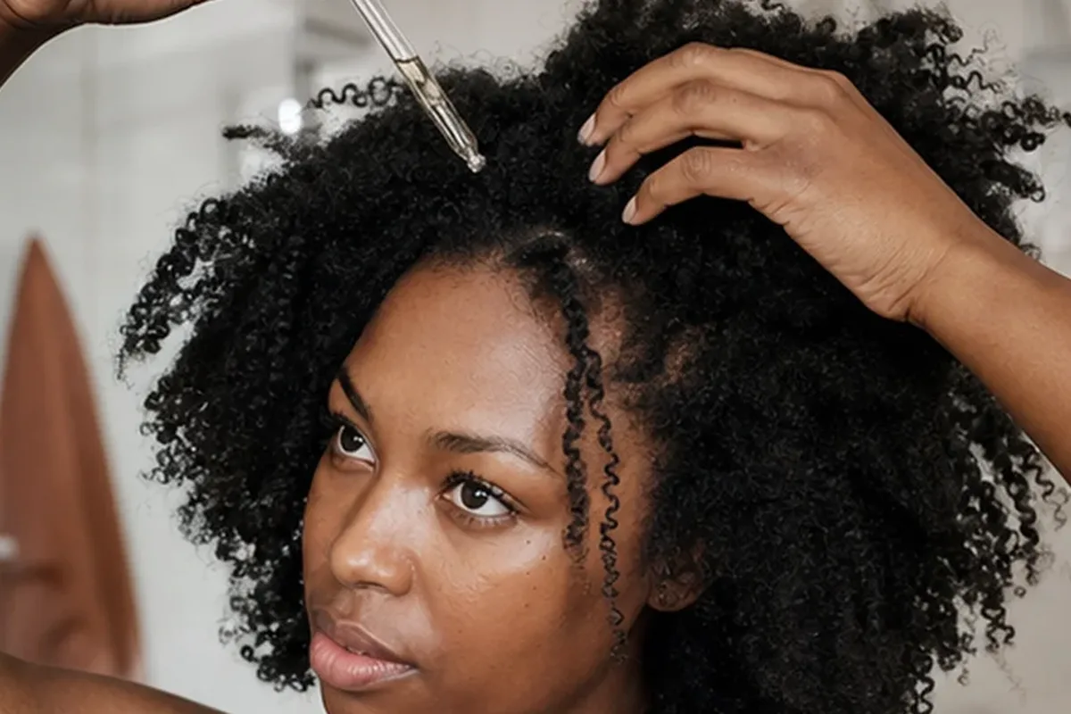 Redaktioneller Beauty-Moment zur Ausgangslage bei Lockencreme bei Frizz