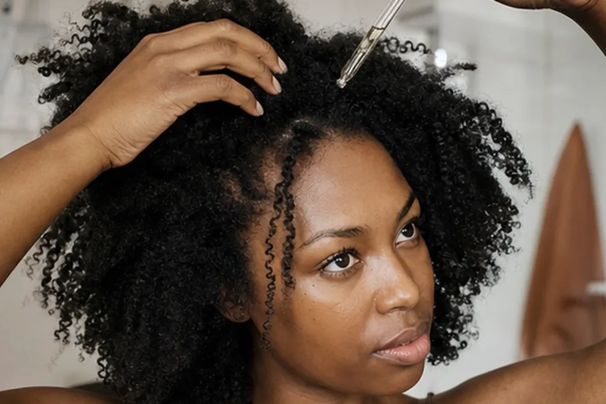 Hochwertige Beauty-Inszenierung zu Auswahlkriterien für Anti-Frizz-Pflege für strapaziertes Haar
