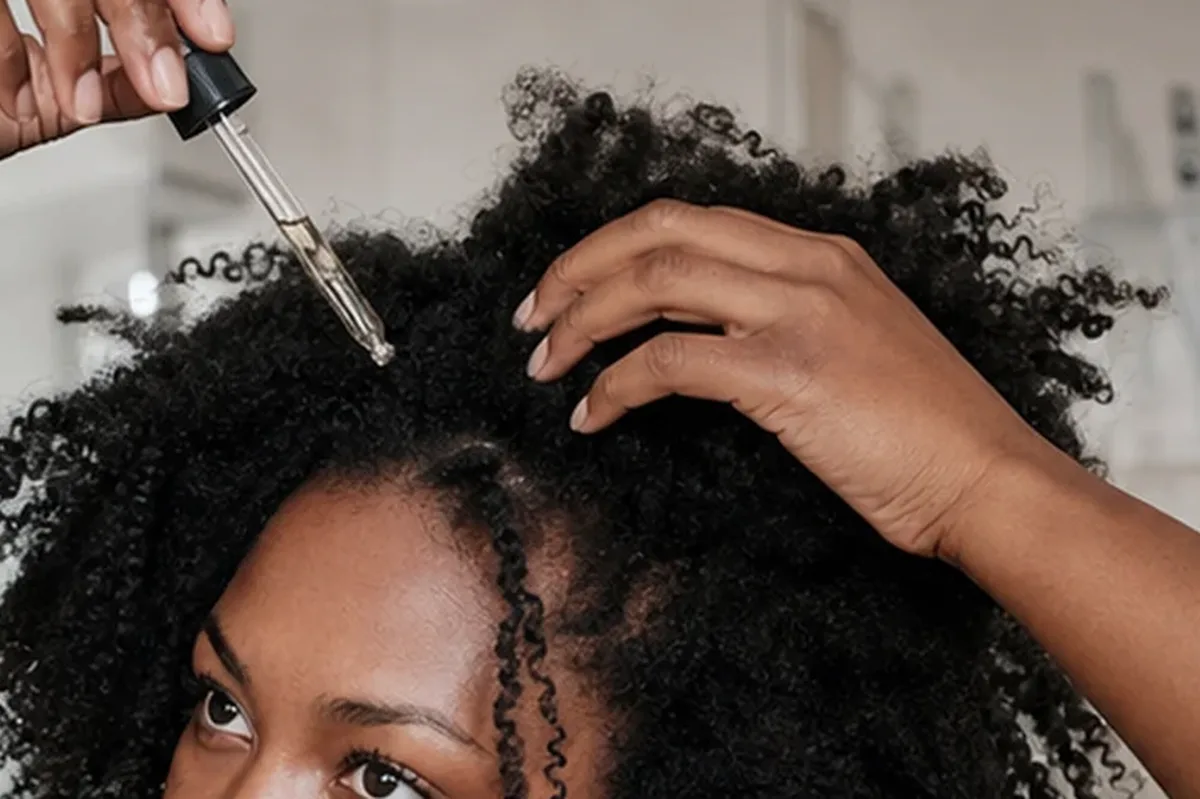 Authentischer Wohlfühlmoment passend zum Beauty-Thema Haartrockner für trockenes Haar