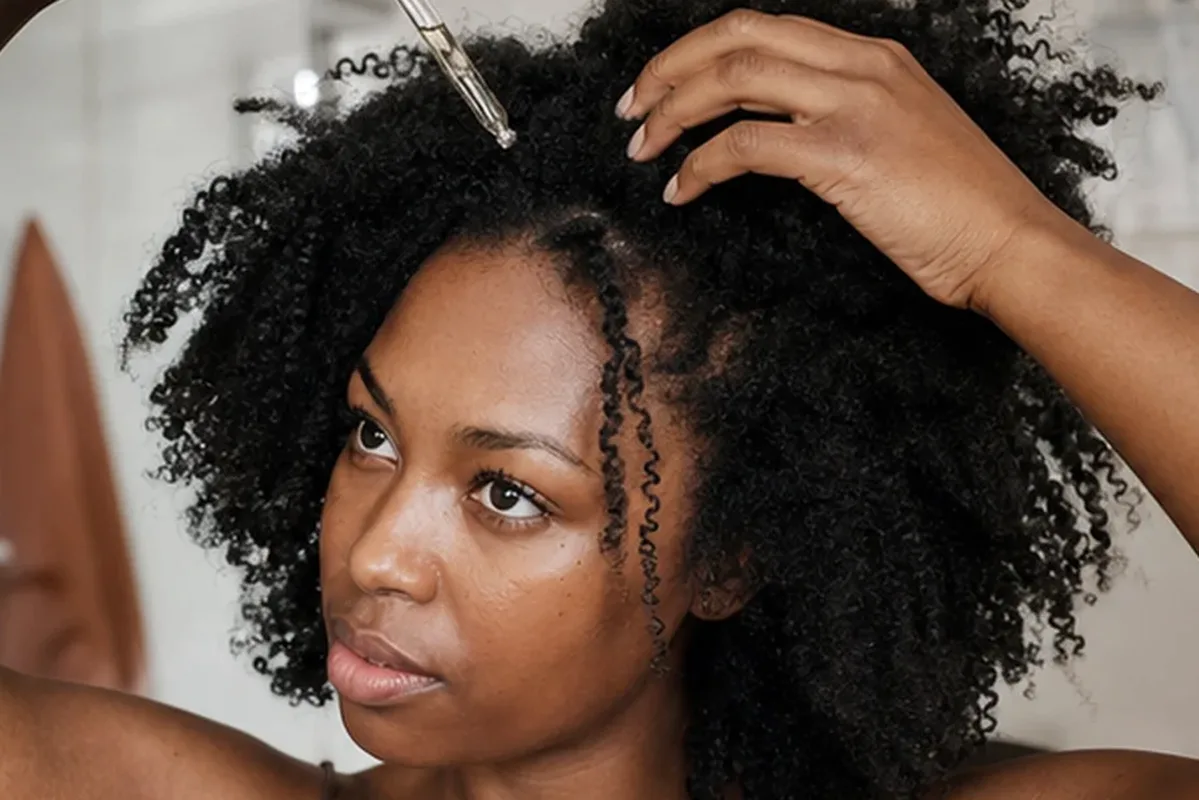 Authentischer Wohlfühlmoment passend zum Beauty-Thema Mildes Shampoo bei Frizz