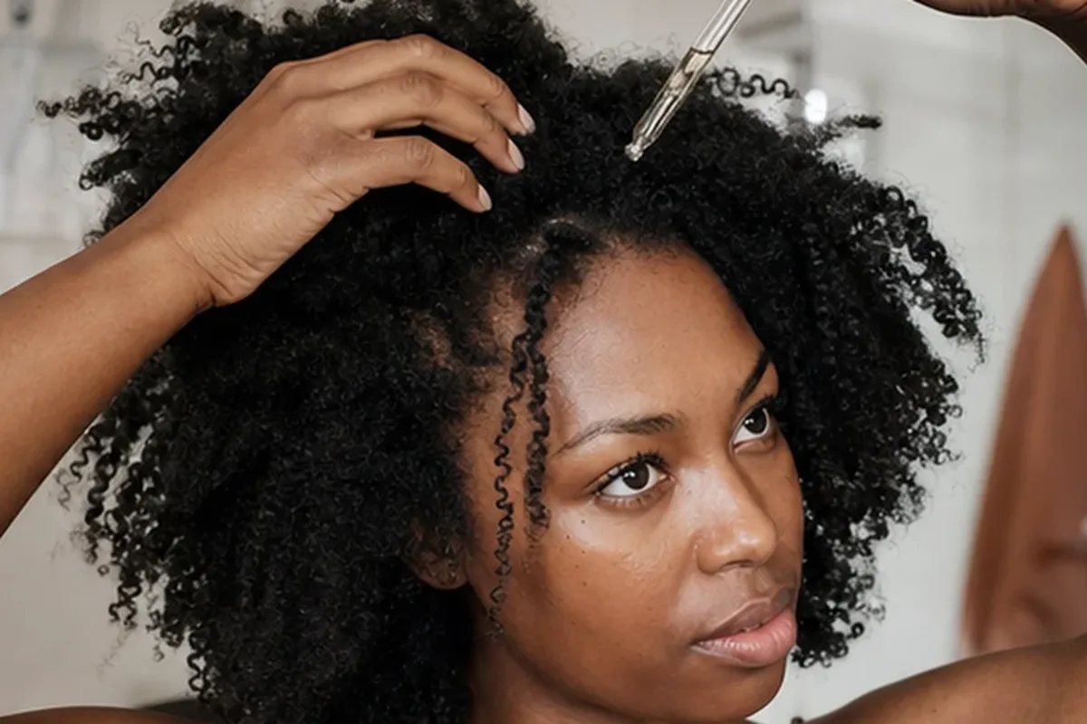 Authentische Beauty-Routine passend zum Thema Haarmaske für trockenes Haar
