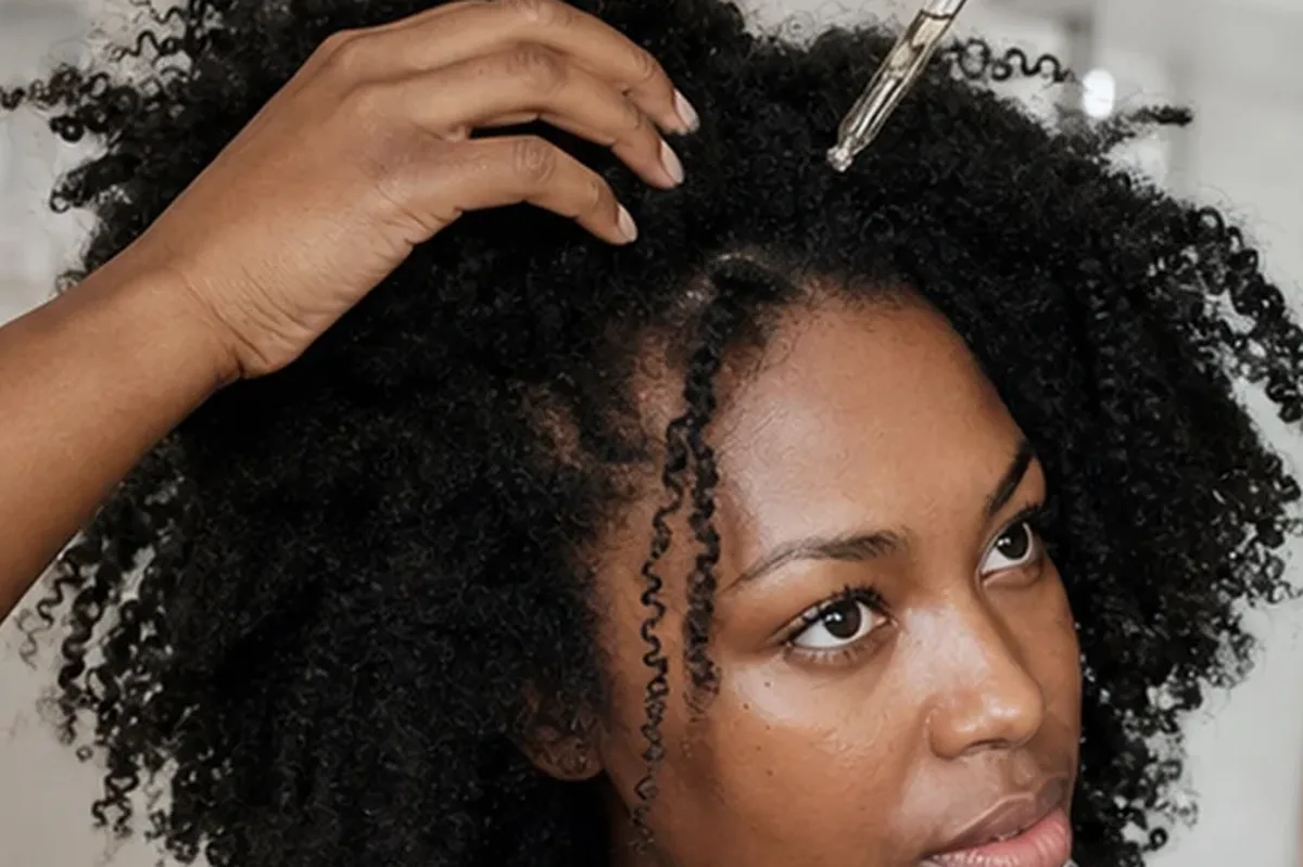 Authentischer Wohlfühlmoment passend zum Beauty-Thema Conditioner für empfindliche Kopfhaut