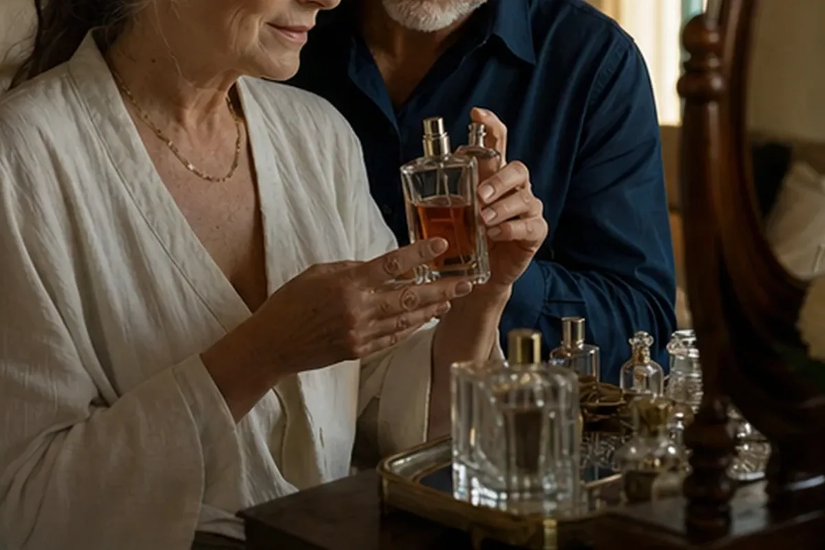 Hochwertige Beauty-Inszenierung zu Auswahlkriterien für Sommerparfum bei warmem Wetter