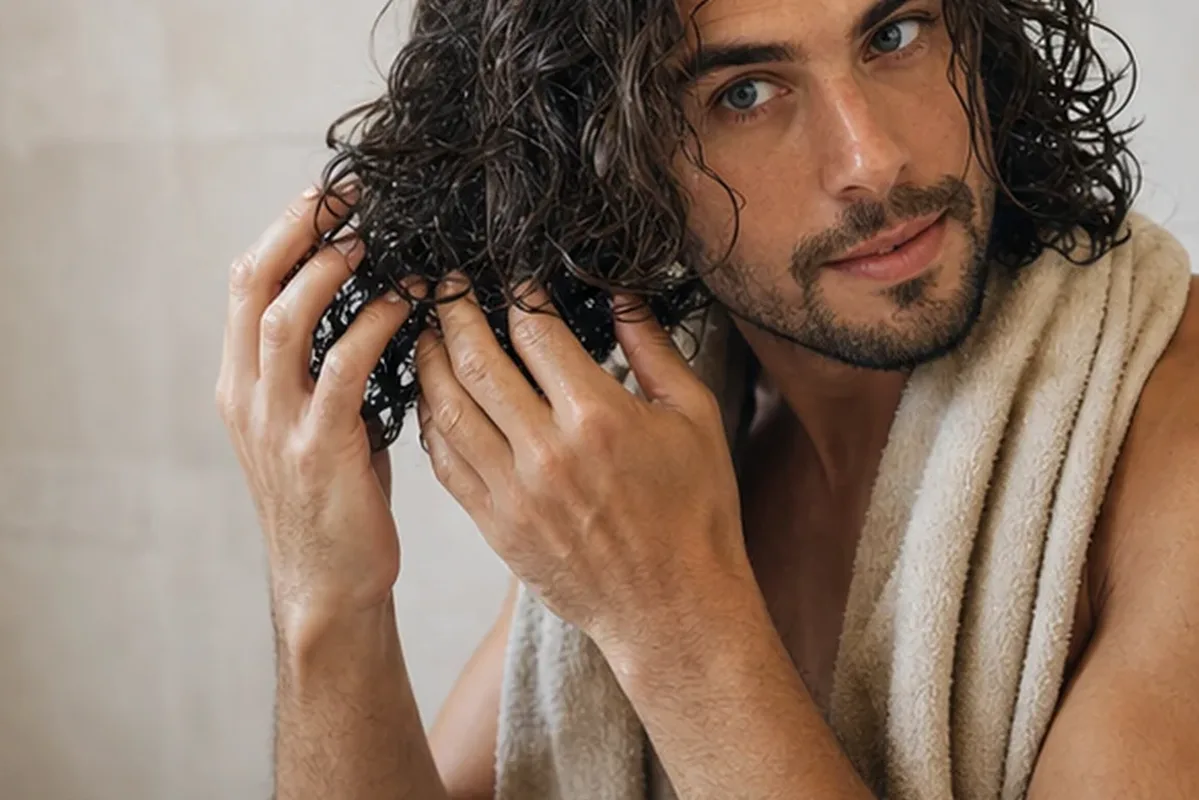 Hochwertige Beauty-Inszenierung zu Auswahlkriterien für Tiefenreinigungsshampoo bei Haarbruch