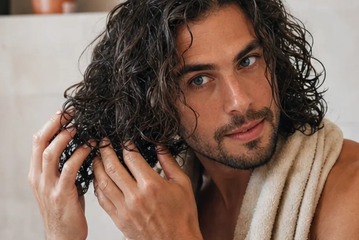 Redaktioneller Beauty-Moment zur Ausgangslage bei Haartrockner für lockiges Haar