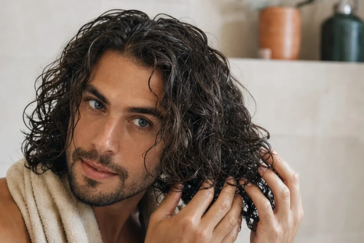 Hochwertige Beauty-Inszenierung zu Auswahlkriterien für Tiefenreinigungsshampoo bei Frizz