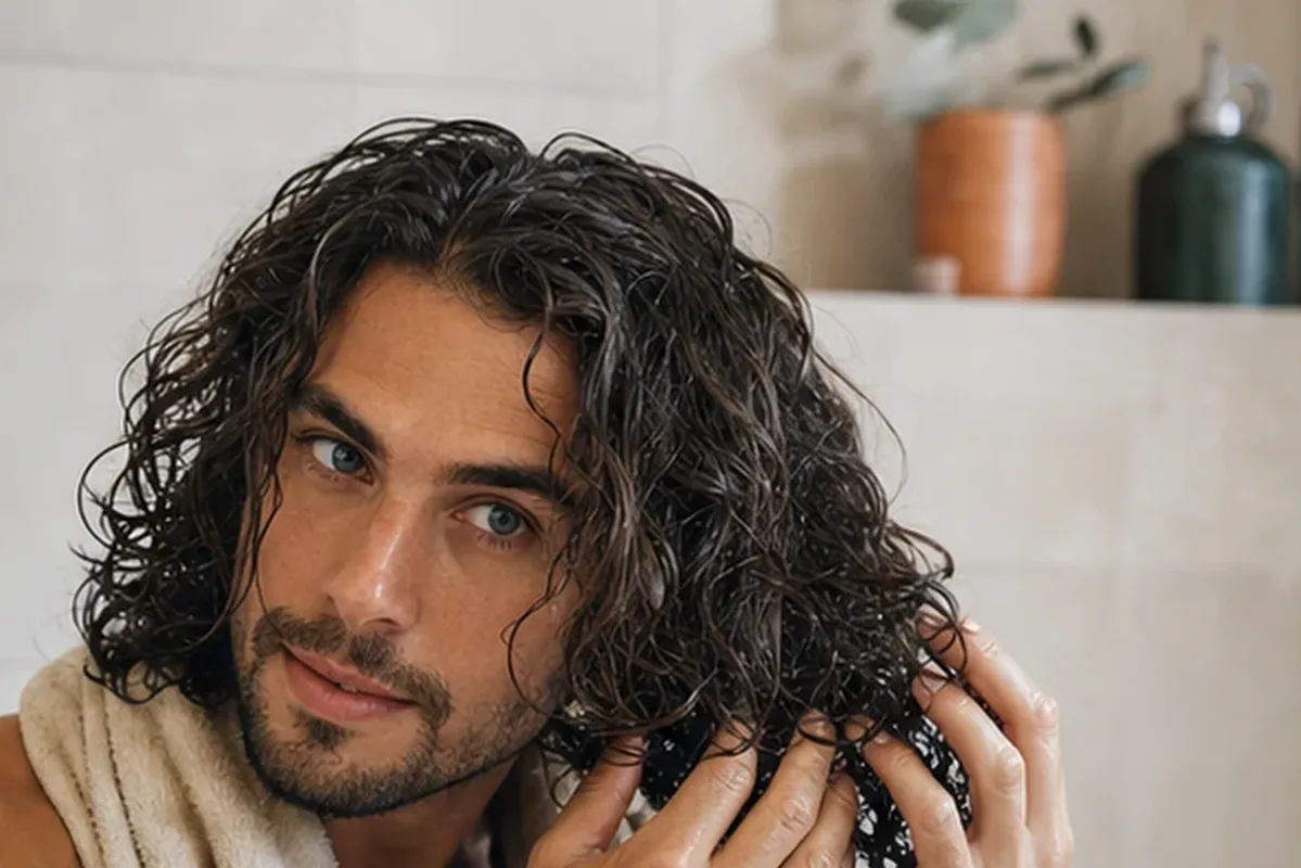Authentische Beauty-Routine passend zum Thema Tiefenreinigungsshampoo für trockenes Haar