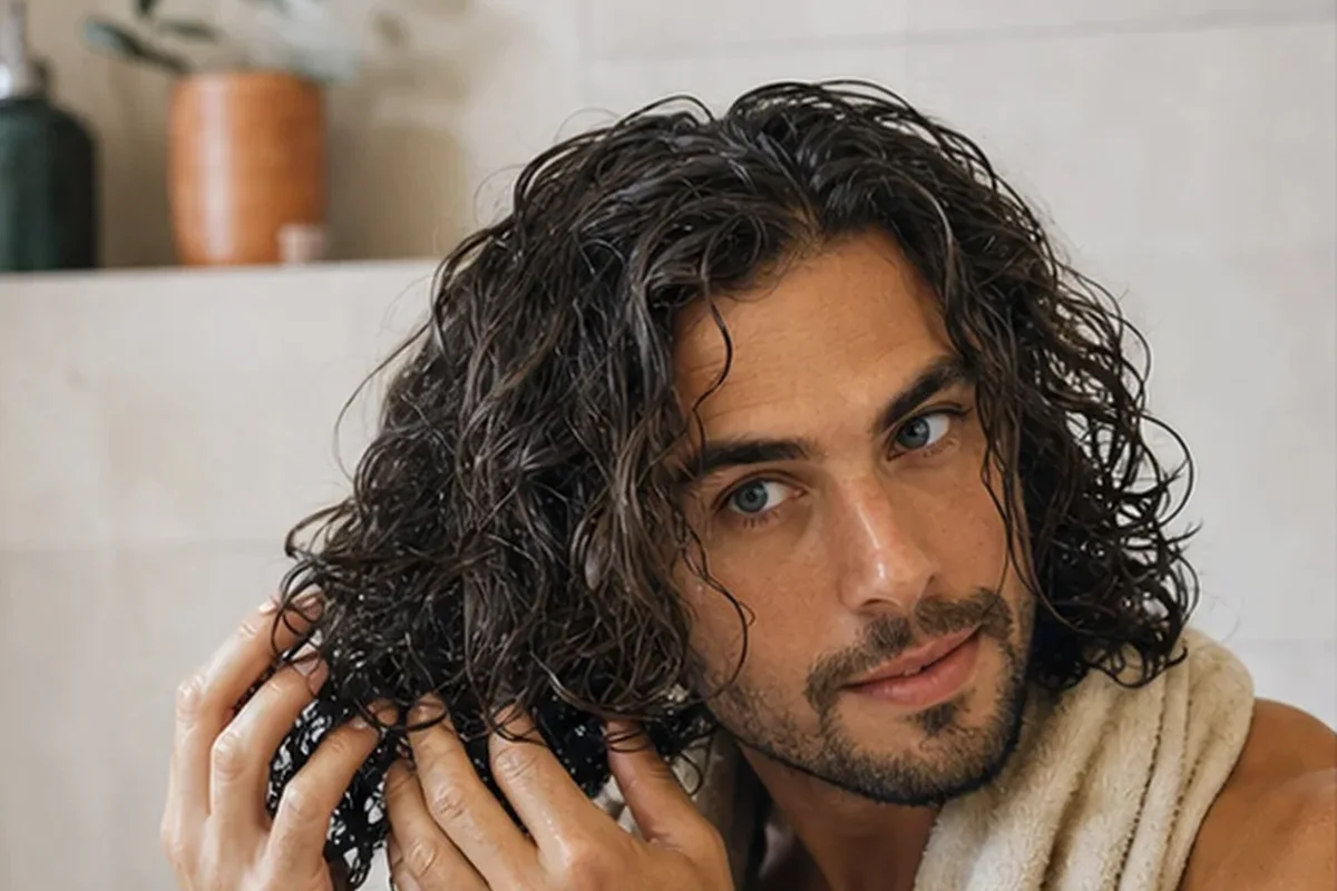 Hochwertige Beauty-Inszenierung zu Auswahlkriterien für Haaröl für lockiges Haar