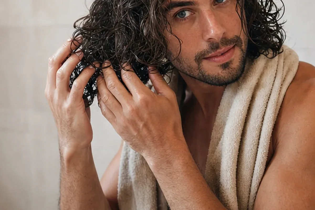 Authentische Beauty-Routine passend zum Thema Silbershampoo für lockiges Haar