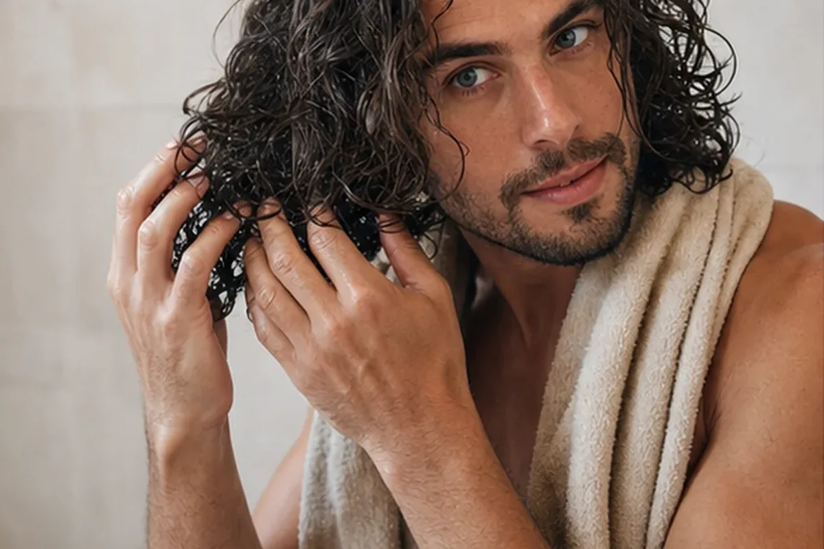 Authentische Beauty-Routine passend zum Thema Tiefenreinigungsshampoo für feines Haar