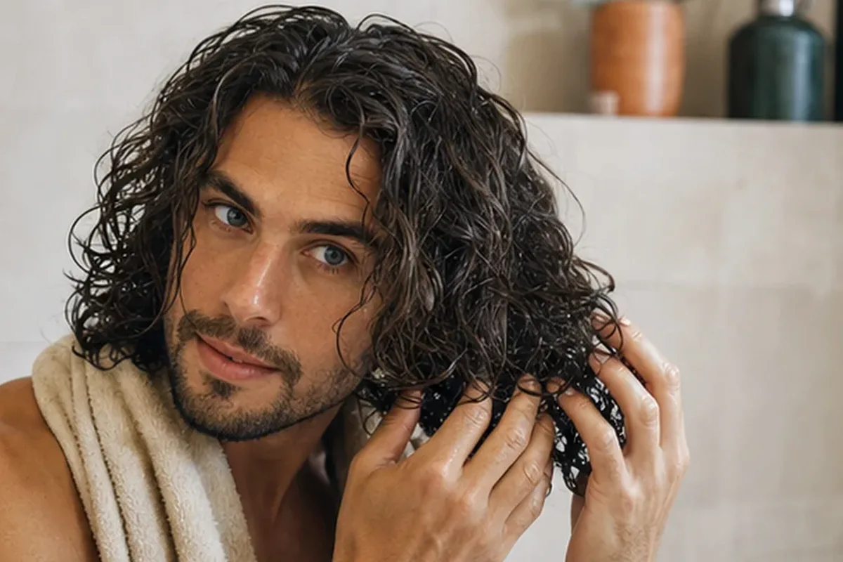 Authentischer Wohlfühlmoment passend zum Beauty-Thema Trockenshampoo für strapaziertes Haar