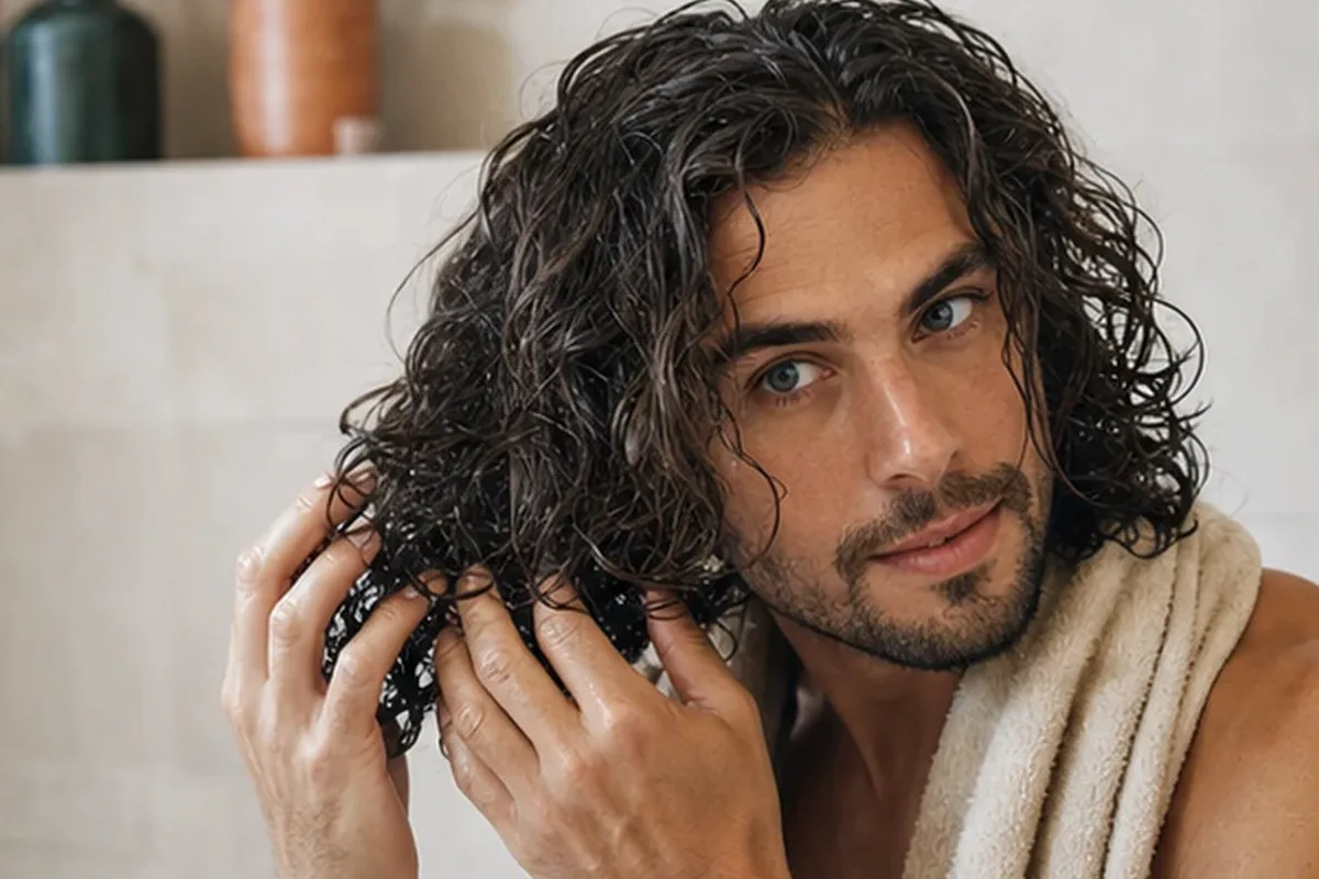 Hochwertige Beauty-Inszenierung zu Auswahlkriterien für Tiefenreinigungsshampoo für empfindliche Kopfhaut