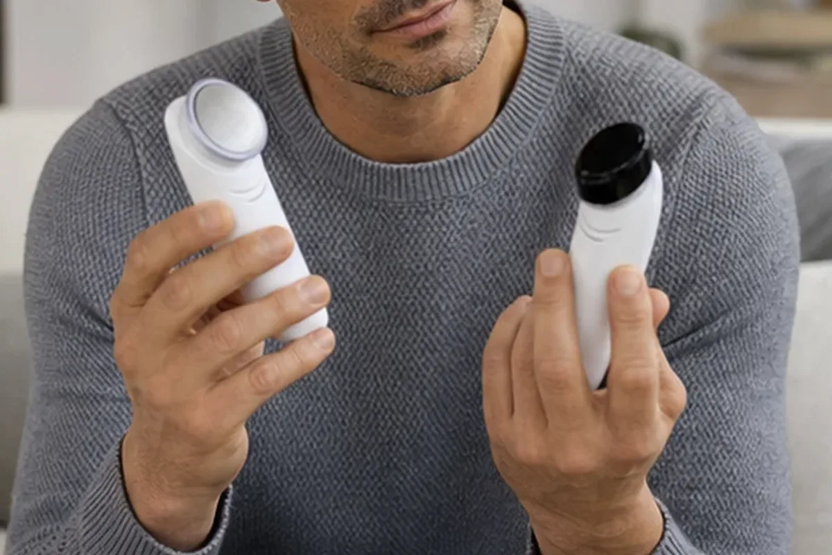 Authentischer Wohlfühlmoment passend zum Beauty-Thema Pediküre-Gerät bei wenig Zeit