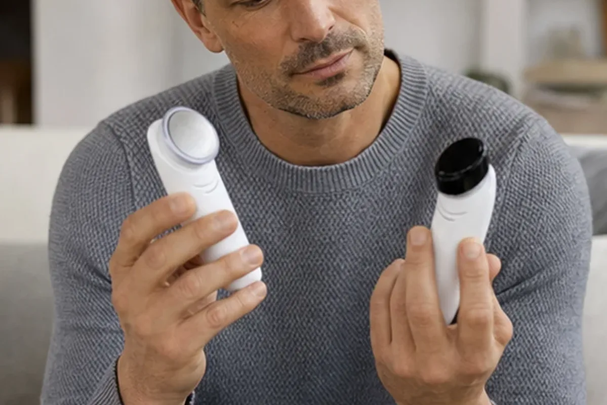 Authentischer Wohlfühlmoment passend zum Beauty-Thema Munddusche für empfindliche Haut
