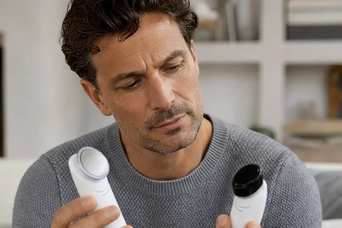 Authentischer Wohlfühlmoment passend zum Beauty-Thema Munddusche für empfindliche Haut
