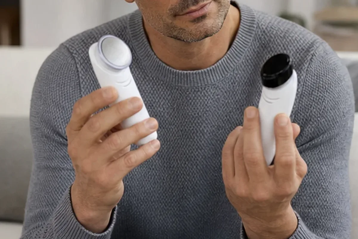 Authentischer Wohlfühlmoment passend zum Beauty-Thema Mikrostrom-Gerät für Anfänger
