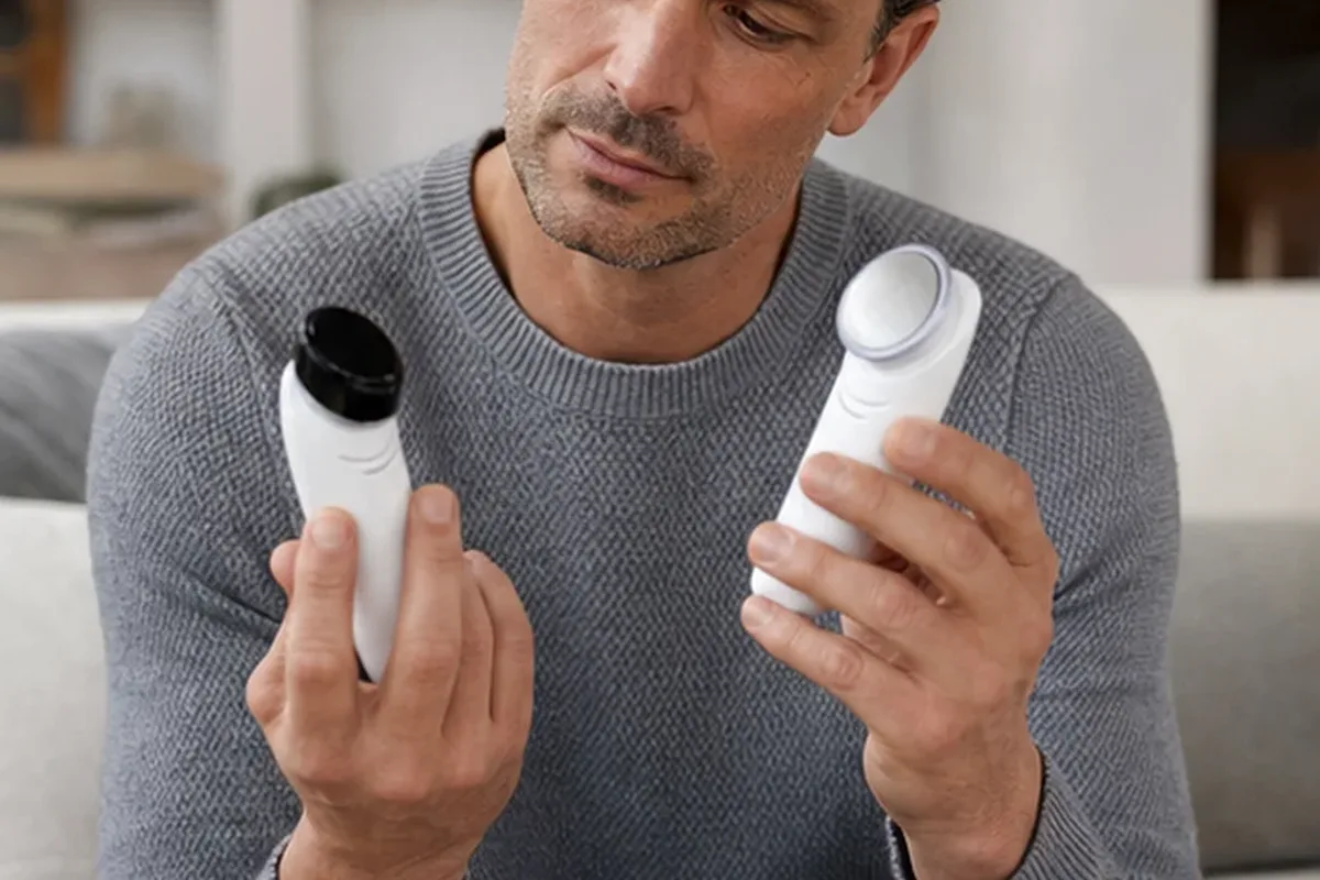 Authentischer Wohlfühlmoment passend zum Beauty-Thema Munddusche mit Premium-Anspruch