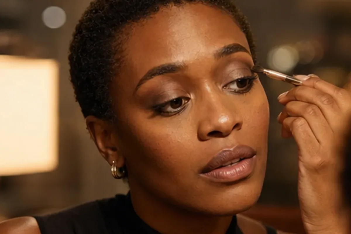 Authentischer Wohlfühlmoment passend zum Beauty-Thema Rouge für trockene Haut