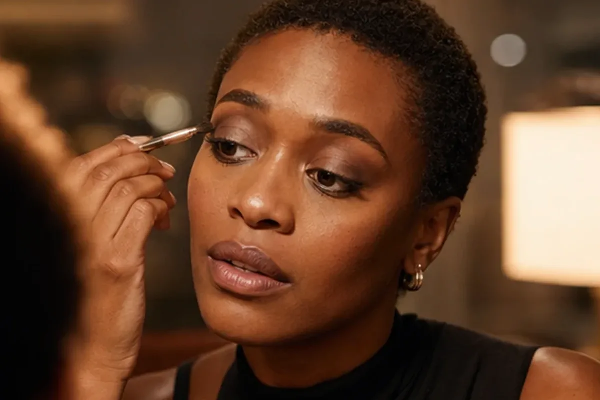 Authentischer Wohlfühlmoment passend zum Beauty-Thema Puder bei Rötungen