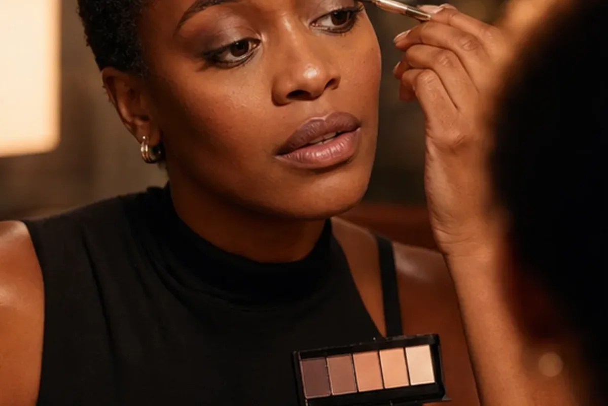 Authentischer Wohlfühlmoment passend zum Beauty-Thema Lidschatten für reife Haut