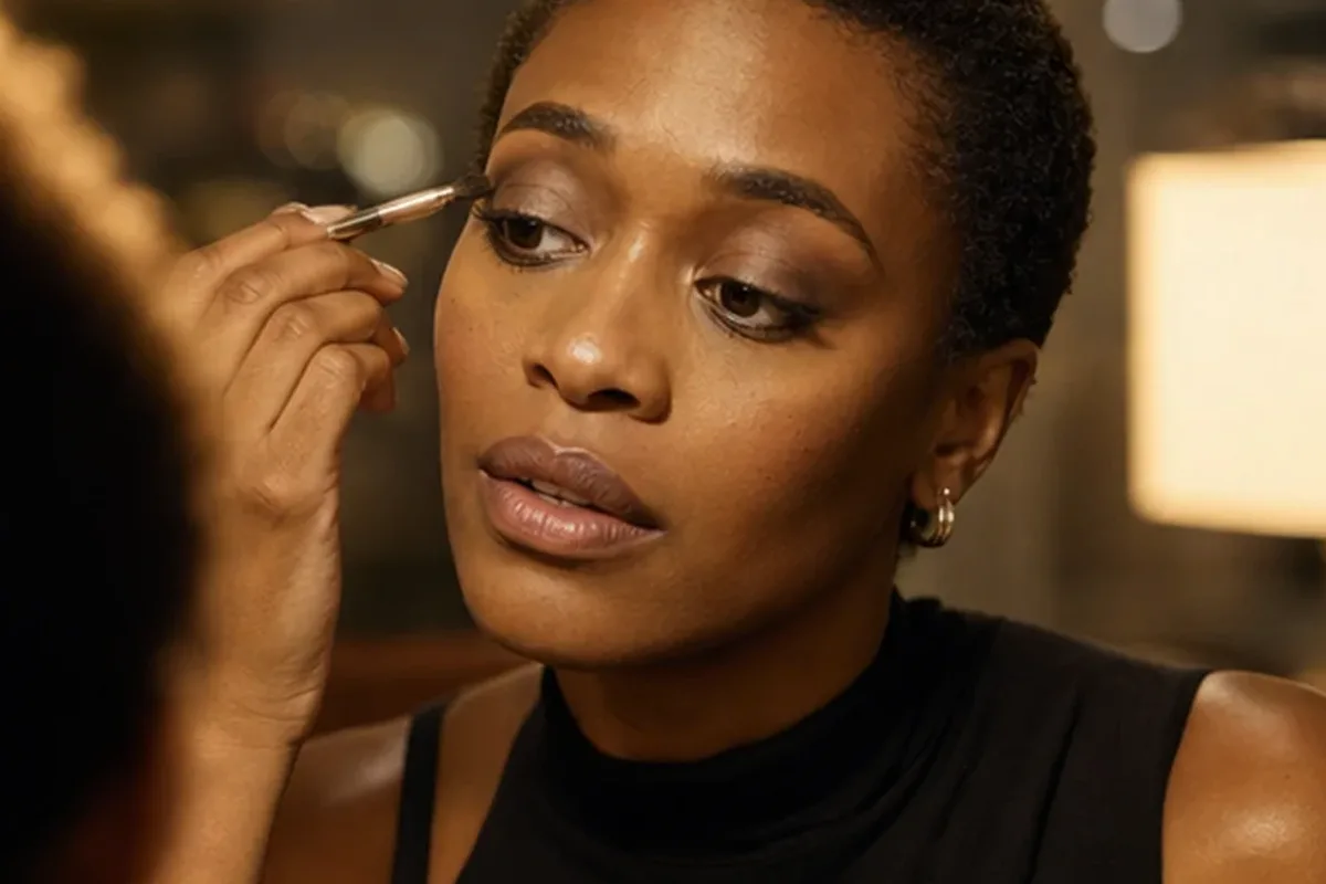 Authentischer Wohlfühlmoment passend zum Beauty-Thema Make-up