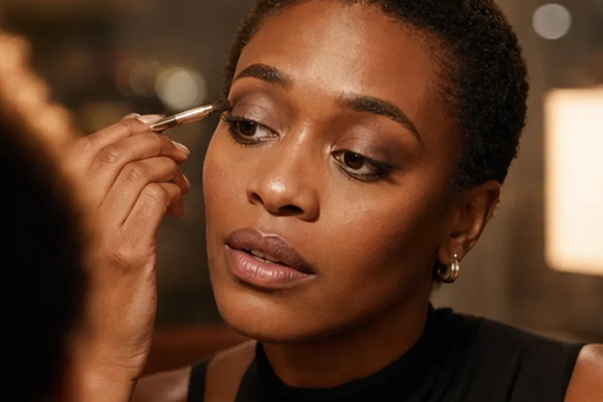 Emotionaler und authentischer Anwendungsmoment rund um Bronzer für reife Haut