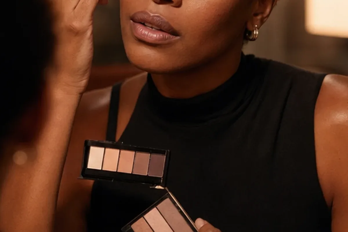 Authentischer Wohlfühlmoment passend zum Beauty-Thema Puder für langen Halt