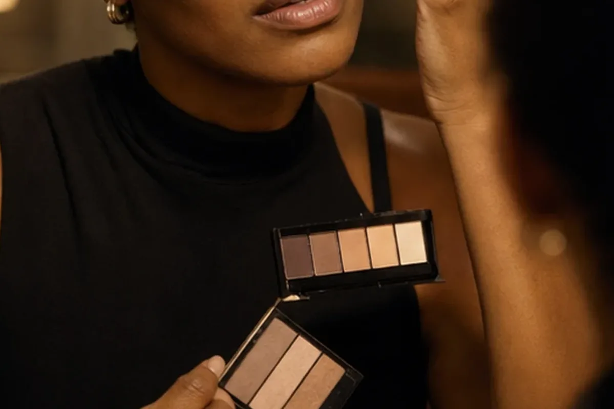 Authentischer Wohlfühlmoment passend zum Beauty-Thema Bronzer bei großen Poren