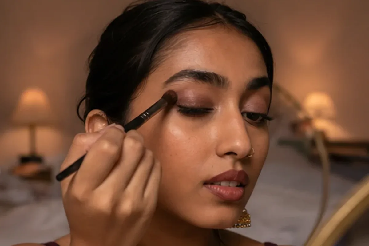 Emotionaler und authentischer Anwendungsmoment rund um Highlighter für reife Haut