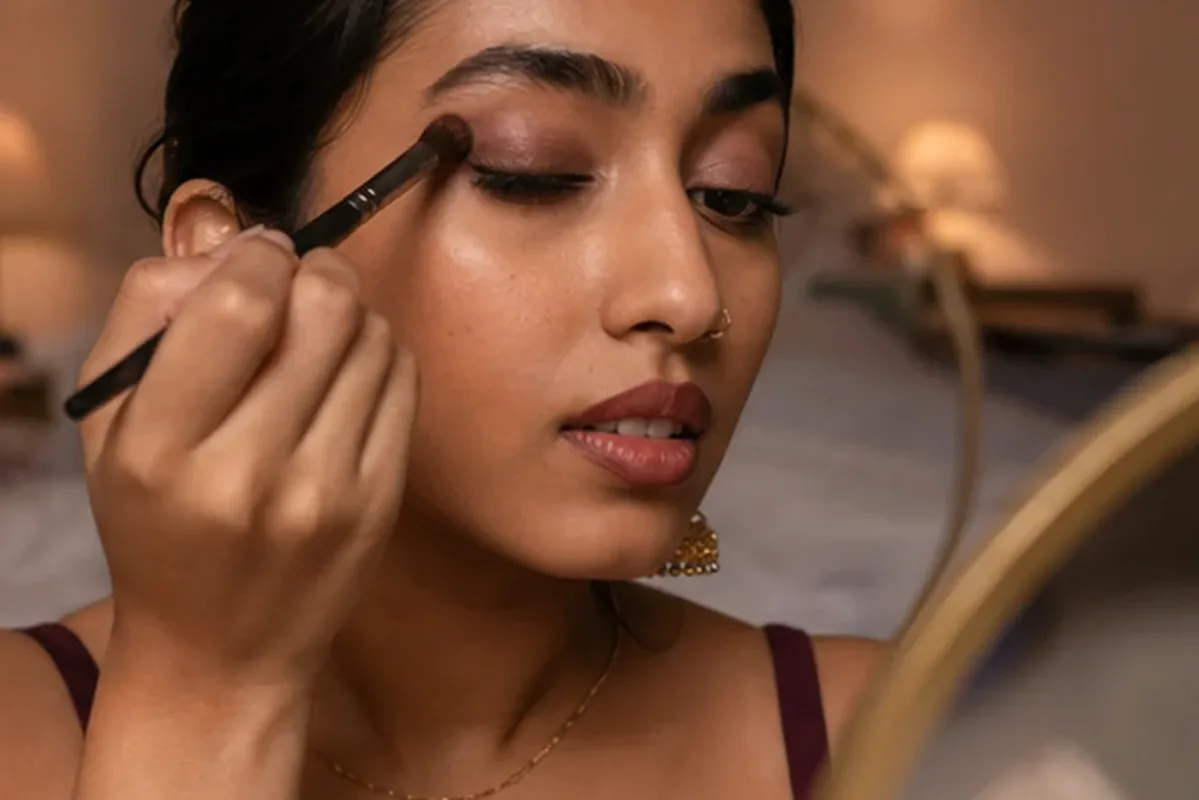 Authentischer Wohlfühlmoment passend zum Beauty-Thema Rouge bei großen Poren