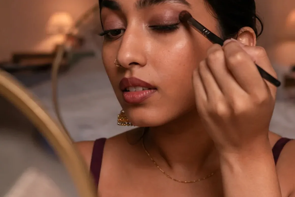 Authentischer Wohlfühlmoment passend zum Beauty-Thema Bronzer bei großen Poren