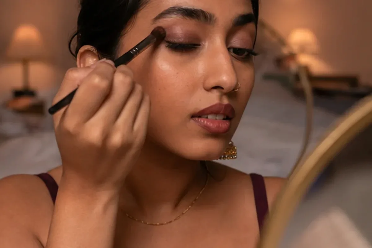 Authentischer Wohlfühlmoment passend zum Beauty-Thema Foundation bei großen Poren
