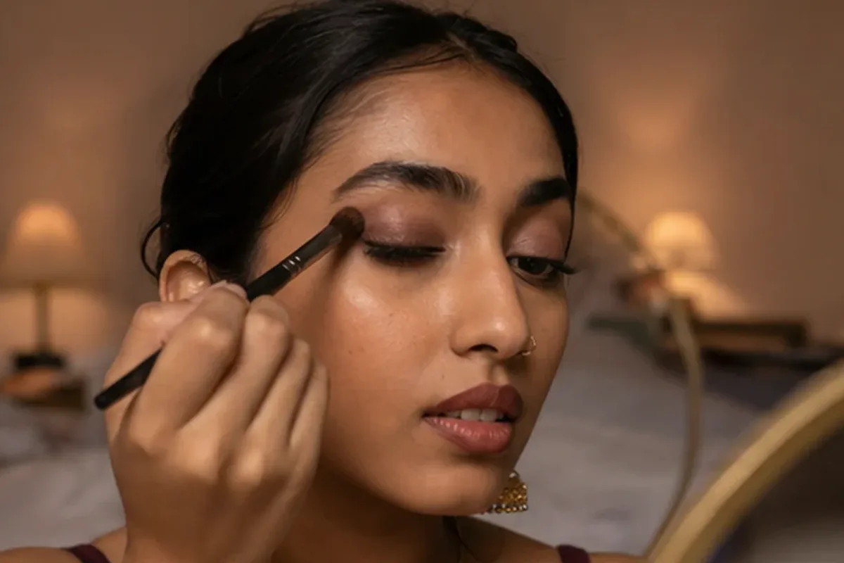Hochwertige Beauty-Inszenierung zu Auswahlkriterien für Make-up-Pinsel für langen Halt
