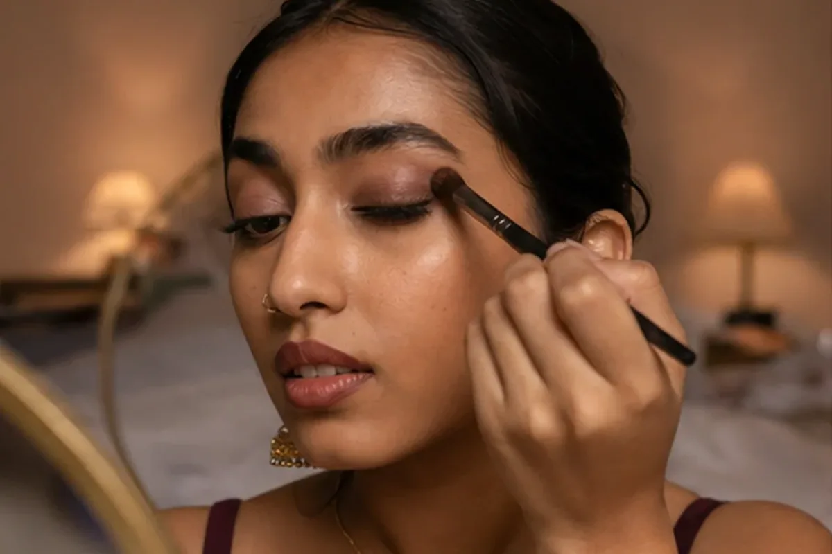 Emotionaler und authentischer Anwendungsmoment rund um Bronzer für trockene Haut