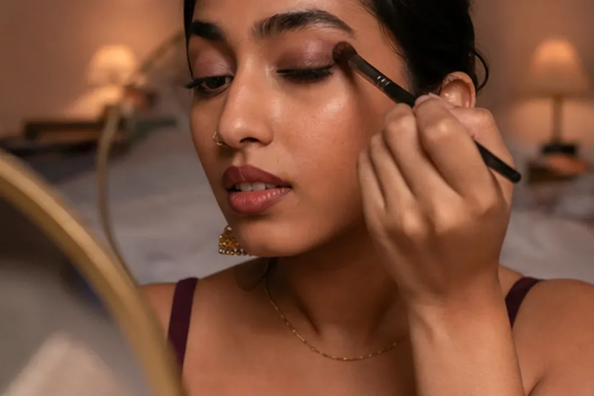 Emotionaler und authentischer Anwendungsmoment rund um Eyeliner für langen Halt