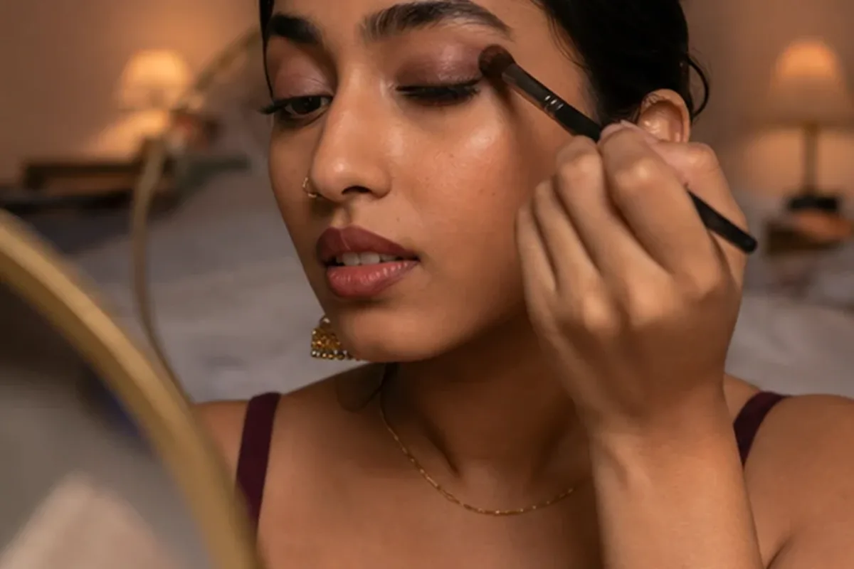 Hochwertige Beauty-Inszenierung zu Auswahlkriterien für Highlighter für trockene Haut